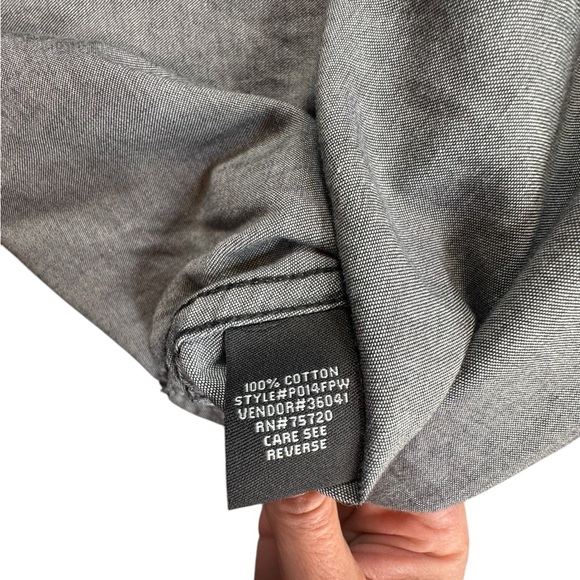 Outpost Makers Gray Plain Long Sleeve Mens XL Shirt Button Down Classic N200 - Picture 6 of 10